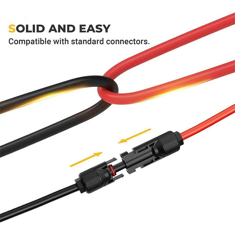 20 фут 10AWG кабели тамдиди офтобӣ